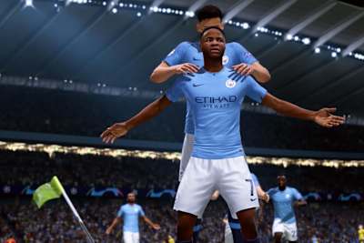 Raheem Sterling FIFA 20 celebrating