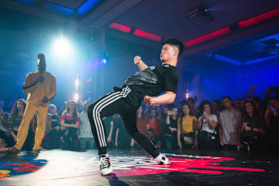 Kieran Lai dances at Red Bull Dance Your Style UK 2019