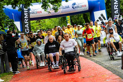 Účastníci Wings for Life World Run 2025 na Slovensku, 4. máj 2025.