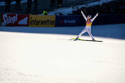 Johannes Lamparter jubelte nach seiner Flugshow am Kulm