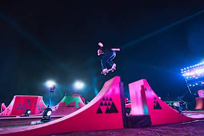 Jamie Foy takes on a course at KASSO in Tokyo, Japan in 2025.