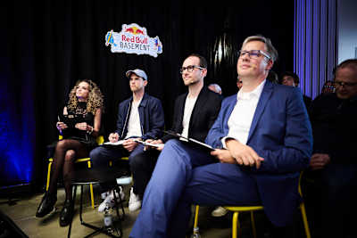 Die hochkarätige Fachjury beim Red Bull Basement 2026 National Final