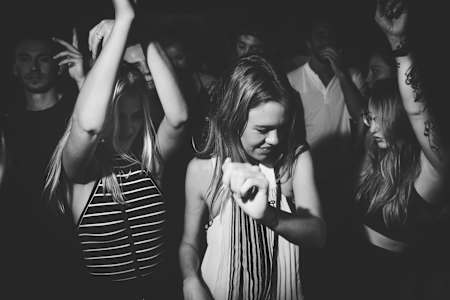 Ravers getting loose at Pascha Mosaic