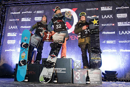 Podio Laax Open 2019: Chloe Kim, Queralt Castellet y Arielle Gold