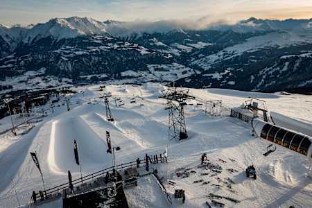 La vistas des del Galaaxy al snowpark y al valle son espectaculares.