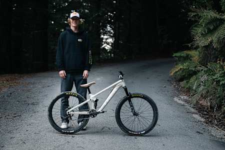 Emil Johansson's Trek Ticket S - Rotorua Edition - taken ahead of Crankworx Rotorua Slopestyle 2022. 