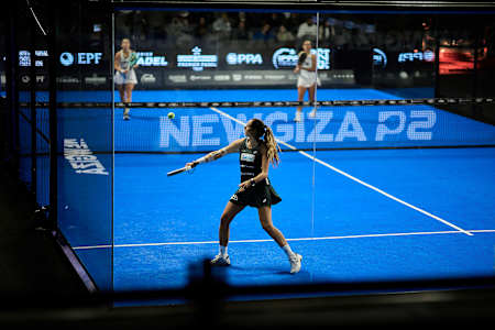 Gemma Triay Pons during the semi-finals of the Newgiza Premier Padel P2 in Newgiza, Egypt on October 25, 2024