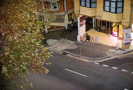 Ryan Wilson vaults a road gap