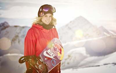 Anna Gasser poses for a portrait at the glacier in Stubai, Austria, on Nov. 20, 2014.