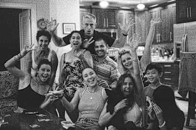 A black and white still image from Carissa Moore's surf film, RISS.