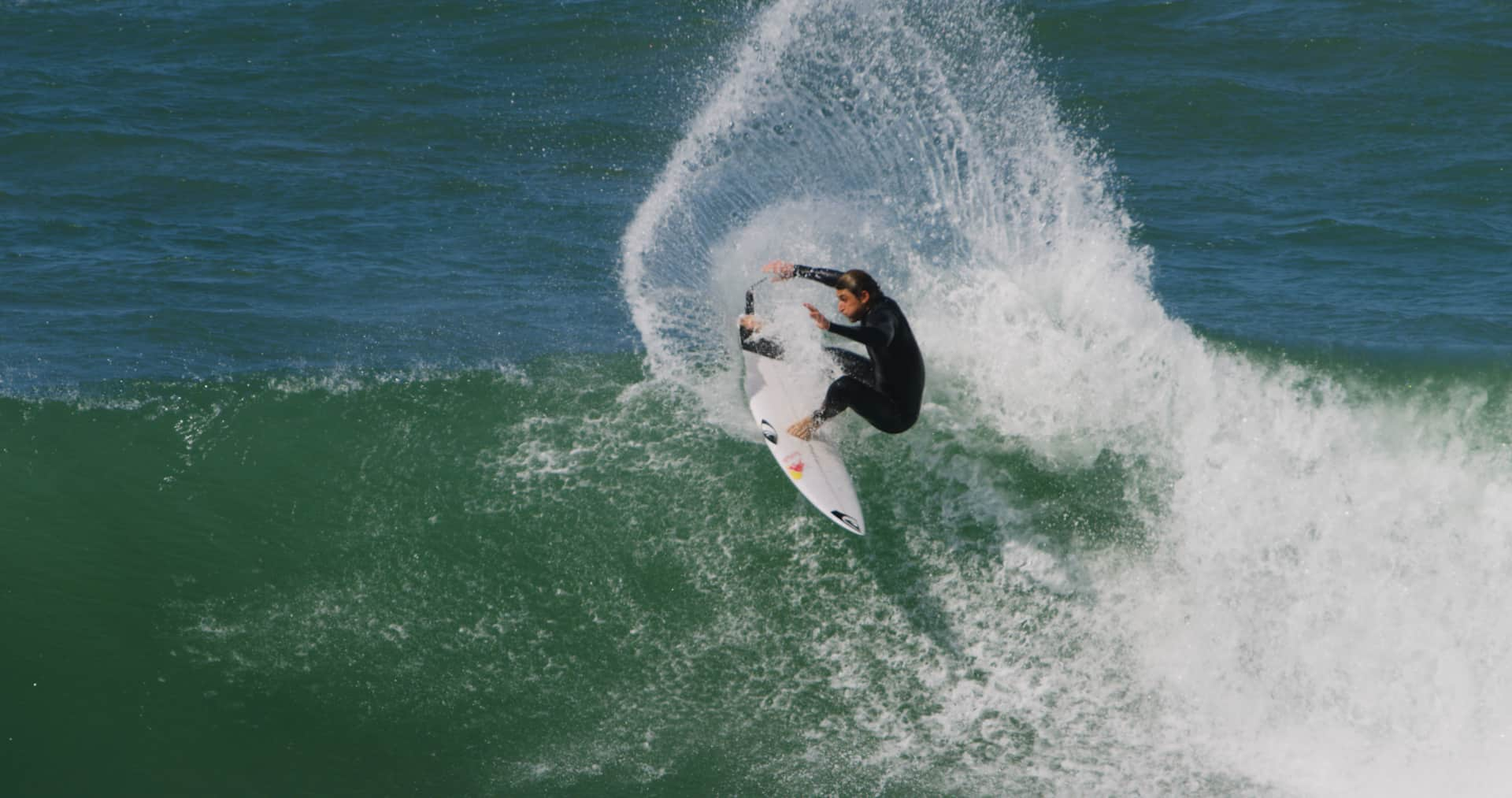 Leo Fioravanti surfing in Italy.