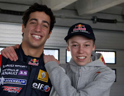 Kvyat and Ricciardo in the 2010 Junior Team