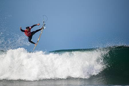 Italo Ferreira surfing at Lower Trestles in California