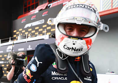 Max Verstappen of Red Bull Racing Honda at the Emilia Romagna Grand Prix on April 18, 2021.