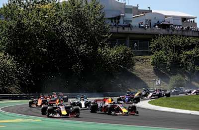 Verstappen et Ricciardo, coéquipiers Red Bull Racing au Grand Prix de Hongrie de Formule 1 2017.