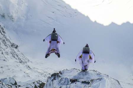 The soul flyers seen after B.A.S.E jumping off the summit of Jungfrau