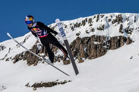 Ryoyu Kobayashi of Japan seen in Akureyri, Iceland on April, 23, 2024.