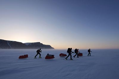 Departure for Clyde River, first leg of the expedition in Canada, Baffin Island.