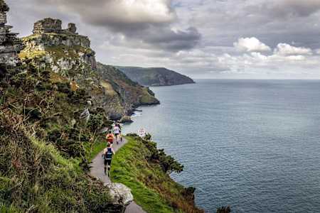 Participants compete at Red Bull Steeplechase in Lymouth, UK, on October 9, 2016