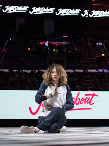 Kyoka and Neguin performing their show before the Finals of Juste Debout 2018 at AccorHotels Arena in Paris, France 2018