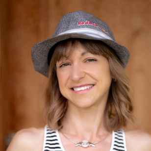 Angela Eiter poses for a portrait during a photoshoot in Mieming in Tyrol, Austria on May 17, 2019.