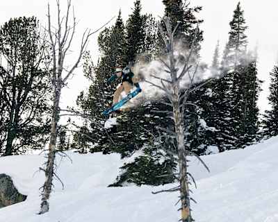 Travis Rice during day 2 finals of the Natural Selection Tour at Jackson Hole Mountain Resort in Jackson, Wyoming, USA, on 9 February, 2021.
