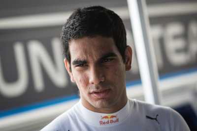 Jehan Daruvala prepares for a race in the FIA Formula 2 Championship at Monza Eni Circuit.