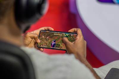 A gamer competes in PUBG Mobile at Red Bull M.E.O.