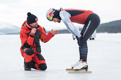 Kjeld Nuis performs during Red Bull Quest for hundred at Savalen, Norway, March 17, 2022.