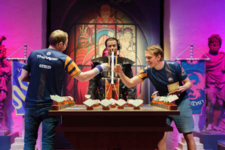 Participantes durante el Red Bull Wololo V en el Castillo de Heidelberg, Alemania, el 19 de septiembre de 2021.  