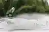 Domi Gührs flies through the air on his wakeboard in Lithuania.
