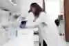 Doctor Samira Saadoun from St George’s University Hospital in London shown in a lab while working on new monitoring techniques for the ICU.