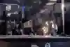 Uzee Rock is standing on his elbow preparing to spin.