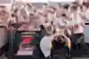 Marc Márquez and his team celebrate winning his seventh motorcycle racing world championship title at the Japanese MotoGP in Motegi Japan on October 21, 2018.