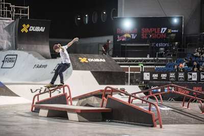 Skate : Le français Aurélien Giraud vainqueur de la Simple Session 2017 en Estonie.