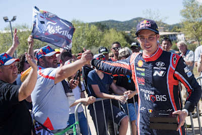 El belga Thierry Neuville en Francia durante el Mundial de Rallies 2017.