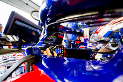 Pierre Gasly of Scuderia Toro Rosso and France during qualifying for the Australian Formula One Grand Prix at Albert Park on March 24, 2018 in Melbourne, Australia.