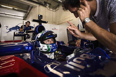 Antonio Cairoli and Mark Webber during the MXGP takes on F1 in Spielberg, Austria on June 6, 2018