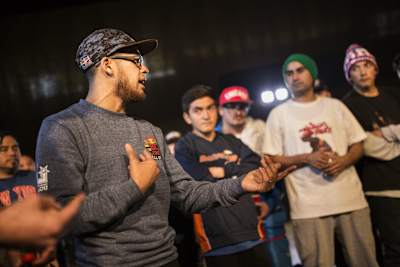 Lilou sharing his knowledge in a workshop in 2015.