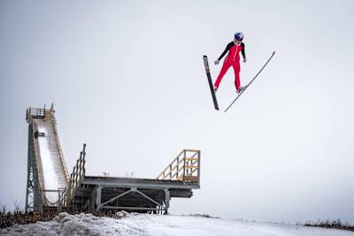 Photo of ski jumper.