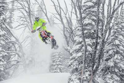 Reagan Seig tearing it up on the snowbike
