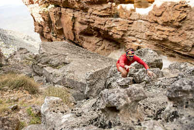 Ryan Sandes runs during a trip to the Cederberg Mountains outside Cape Town, South Africa on October 23, 2015