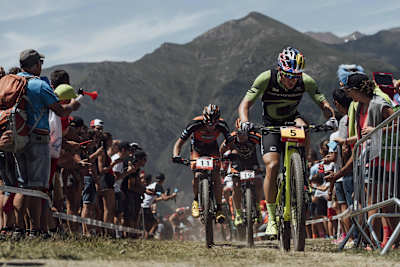 Henrique Avancini na 5ª etapa da Copa do Mundo de MTB 2018 em Vallnord, Andorra.