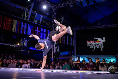 Erlend Fagerli of Norway competes during the Red Bull Street Style World Final at Hala Gwardii, Warsaw, Poland on November 22, 2018.
