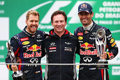 Vettel, Webber a Christian Horner ešte v roku 2013