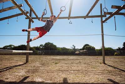 Thomas van Tonder trains in Cape Town, South Africa on February 25, 2019
