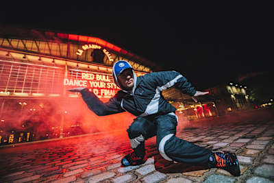 Popping C poses for a portrait during the Red Bull Dance Your Style World Final at la Grande Halle de La Villette in Paris, France on October 8, 2019.