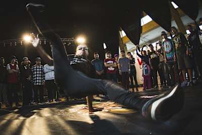 Lilou gives a workshop prior to Red Bull BC One National Final, at Club Vive la Florida, in Santiago, Chile on July 24th, 2015.