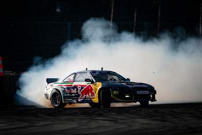 Elias Hountondji bei der Drift Masters European Championship in Riga, Lettland, am 14. August 2020.