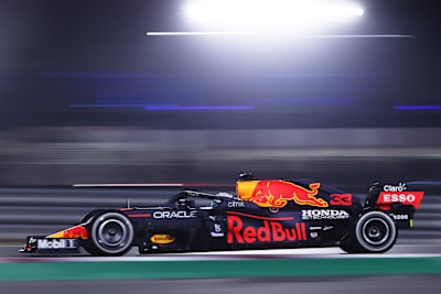 Max Verstappen of Red Bull Racing Honda at the Qatar Grand Prix on November 21, 2021.